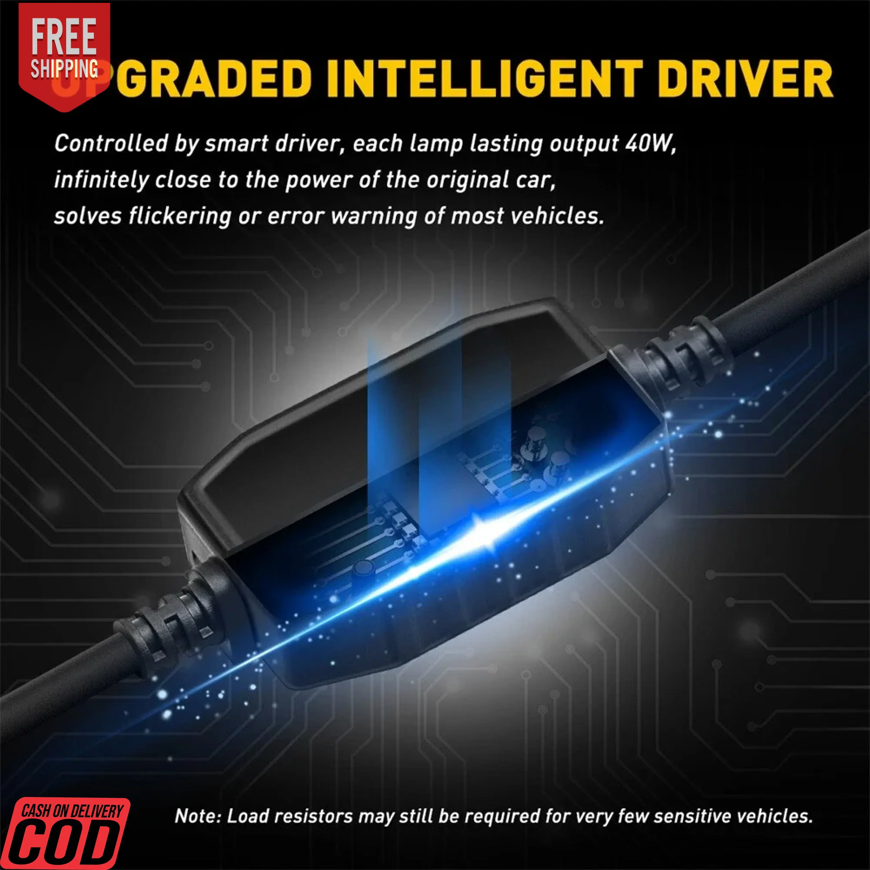 WHITE H11 LED HEADLIGHT BULB (HIGH QUALITY) PAIR - Image 6